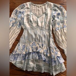 Loveshackfancy silk mini dress. Size 0.  Excellent condition